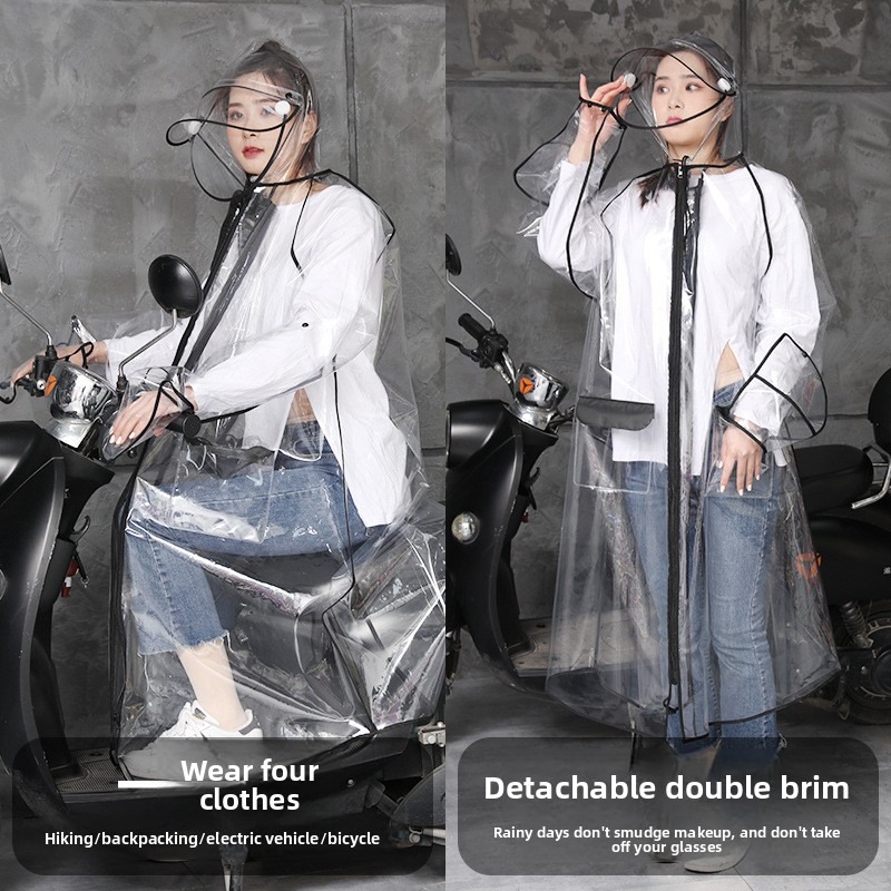 Transparent EVA Rain Poncho Ho - Cycling Commute In Rain recension och pris