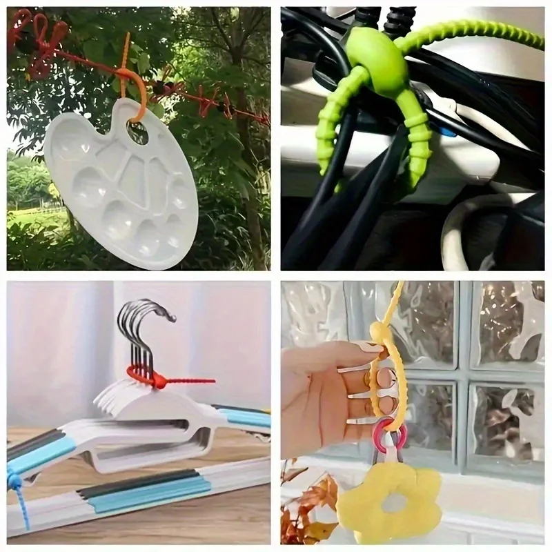 10pcs Silicone Cable Ties - Re - Cable Lock Flexible recension och pris