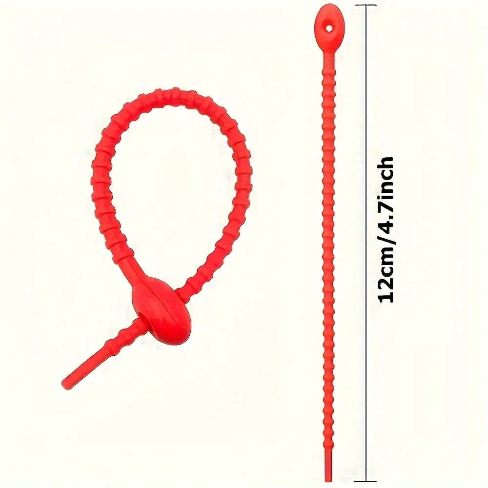 10pcs Silicone Cable Ties - Re - Cable Lock Flexible recension och pris