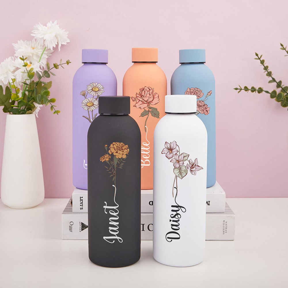 Customized Floral Water Bottle - Commuting By Bike recension och pris