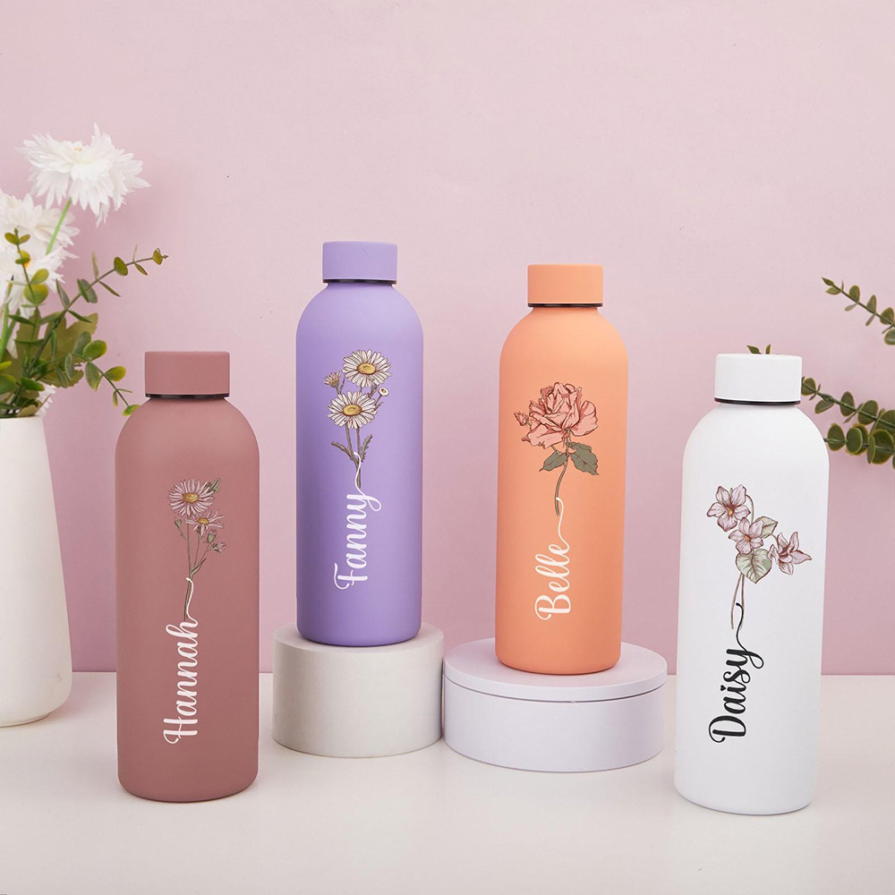 Customized Floral Water Bottle - Commuting By Bike recension och pris
