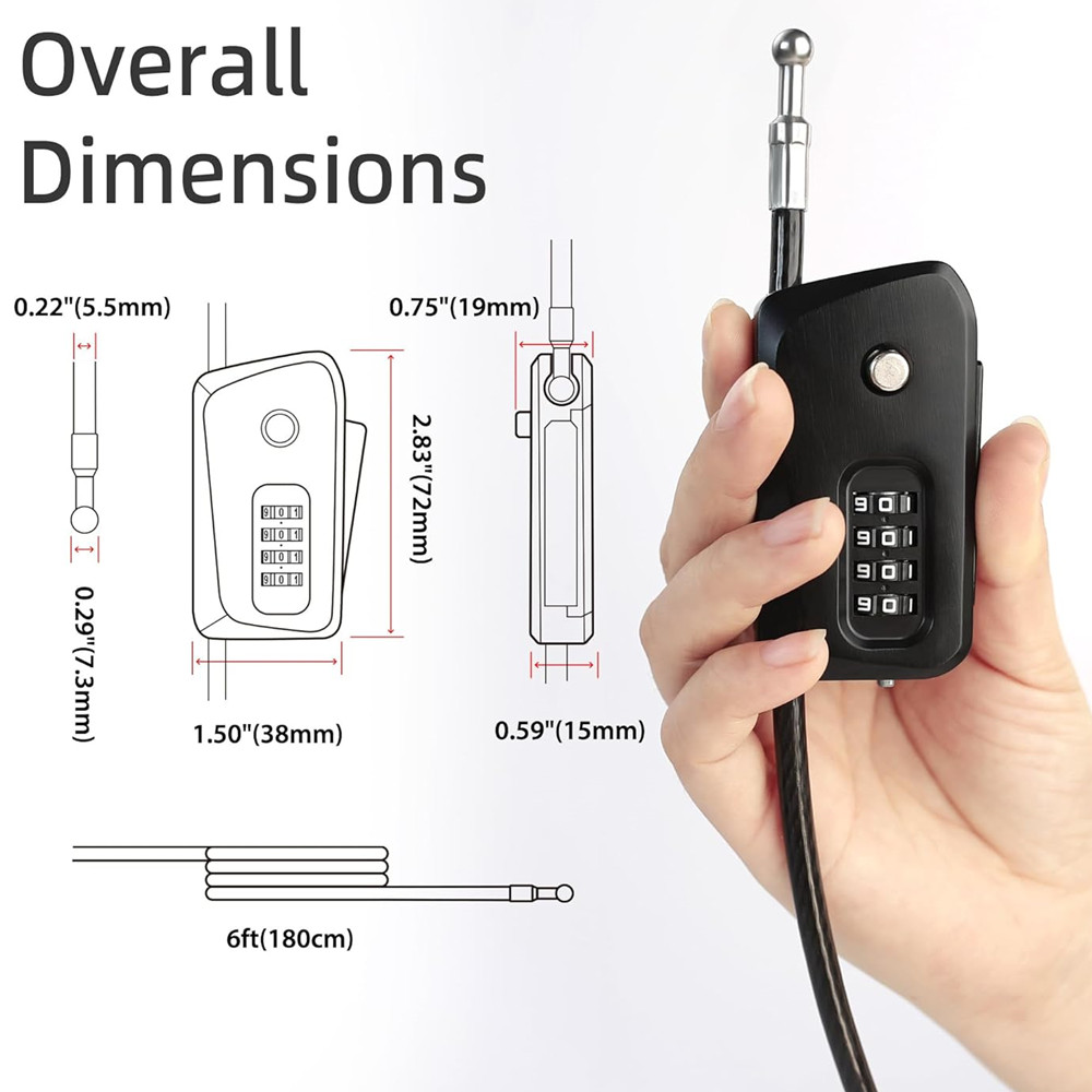 Python Cable Lock for Bike, Bi - Cable Lock Flexible recension och pris