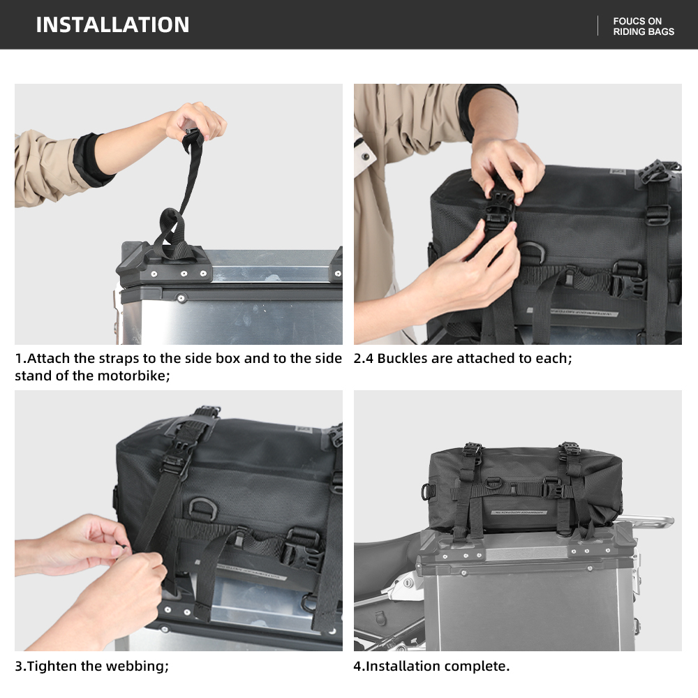 Rhinowalk Motorcycle Box Top P - Panniers Waterproof Rear recension och pris