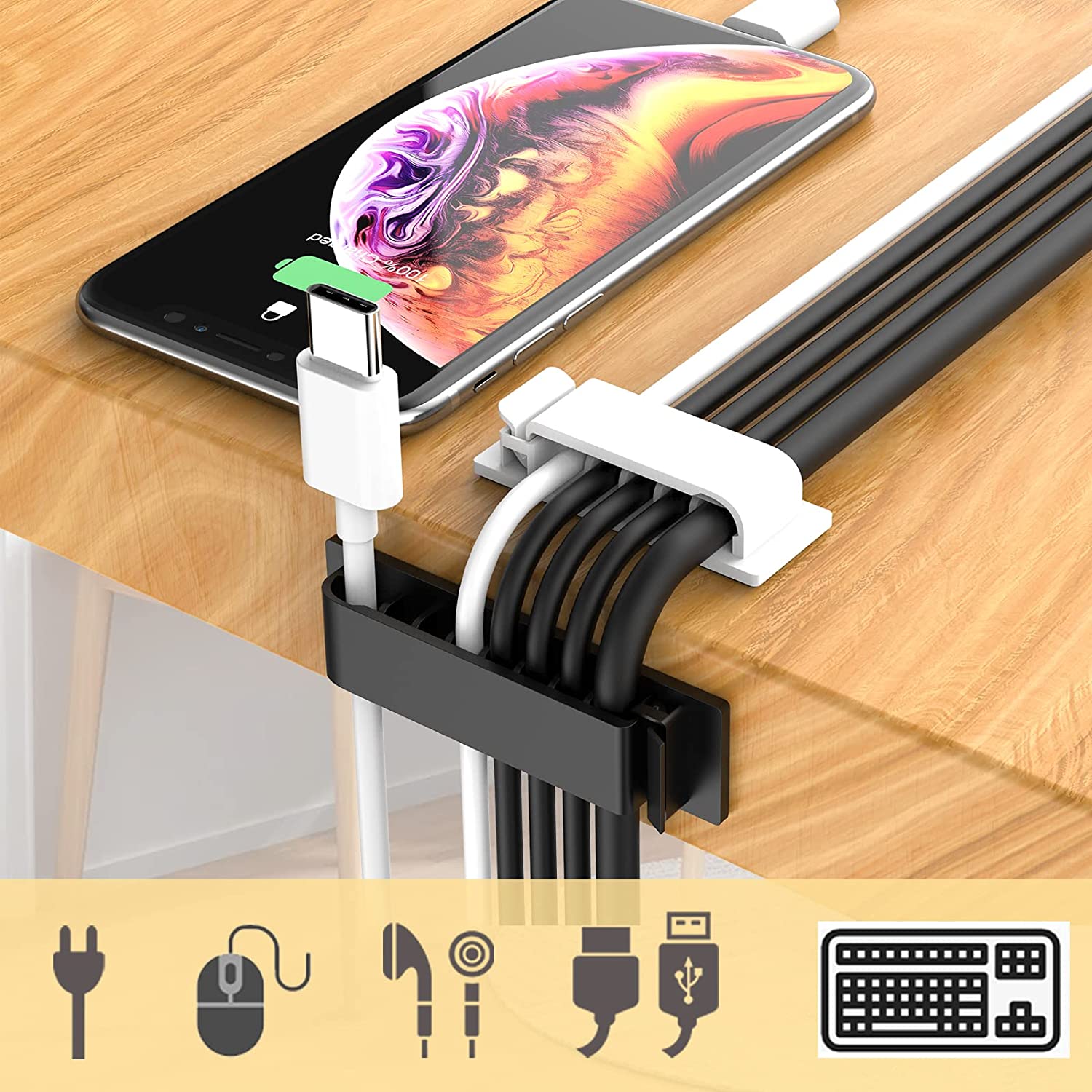Cable Organizer Cord Managemen - Cable Lock Flexible recension och pris